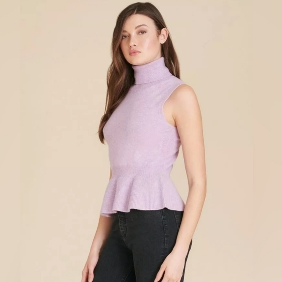 $350 Veronica beard Lilac Noor Turtleneck sweater %100 Cashmere - Picture 1 of 8